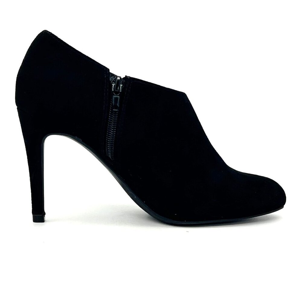 Kelly & Katie Black Chayse Almond Toe Side Cutout High Heels Womens 7M Zippered - Picture 11 of 16